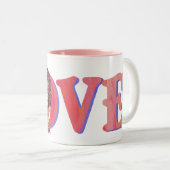 Lion Valentinstag Zweifarbige Tasse (VorderseiteRechts)