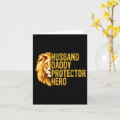 Lion Vater Funny Husnd Daddy Protector Hero Father Karte (Gelbe Blume)