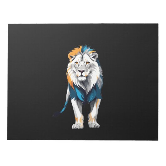 Lion Vector Art mit lebhaften Farben Notizblock (Vorderseite)