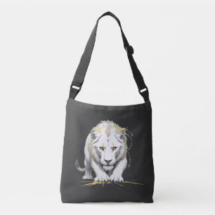 Lion Vector Graphic Art Portrait Animal Spirit Tragetaschen Mit Langen Trägern