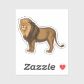 Lion Vektor Illustration Aufkleber (Blatt)