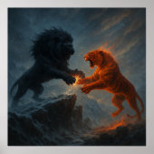 Lion vs Tiger – Clash of Elements Poster (Vorne)