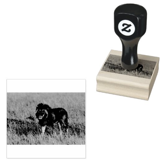 Lion Walking Gummistempel (Stempel)