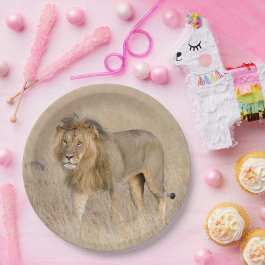 Lion Walking Pappteller (Party)