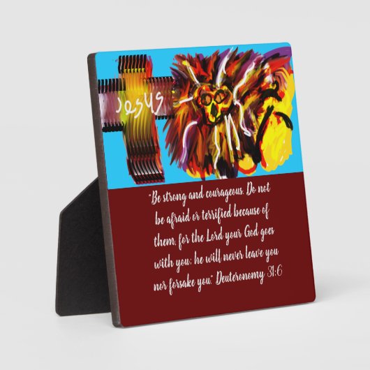 Lion-Walking-Postkarte Fotoplatte (Vorderseite)