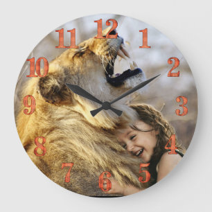 Lion Wall Clock Große Wanduhr