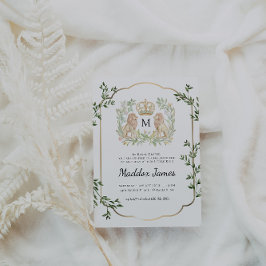 Lion Wappen | Regal Little King 1. Geburtstag Einladung