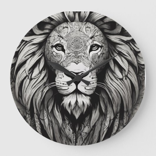 LION WATCH GROßE WANDUHR (Vorderseite)