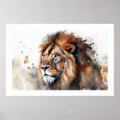 Lion Watercolor Poster (Vorne)