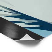 Lion Wearing Hoodie Funny Coole Tierart Poster (Ecke)