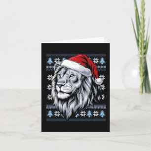 Lion Weihnachtsmannmütze Ugly Christmas Sweater Li Karte