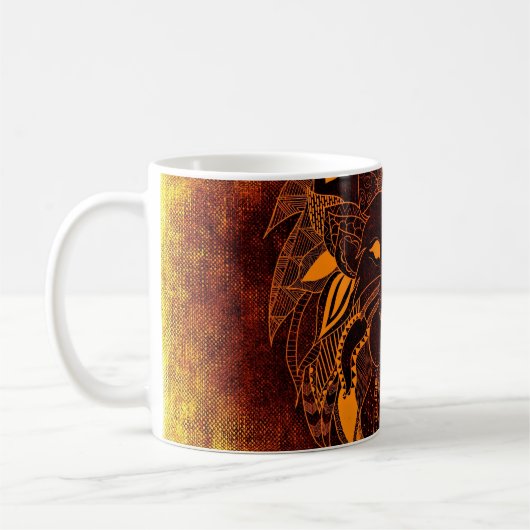 Lion wild animal abstract kaffeetasse (Links)