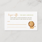 Lion Wild Jungle Baby Duwer Diaper Raffle Begleitkarte (Vorderseite)