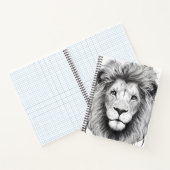 Lion Wild Nature Animal Illustration Zeichnend Kun Notizblock (Innenseite)