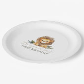Lion Wild One Birthday Paper Tellers Pappteller (Schrägansicht)