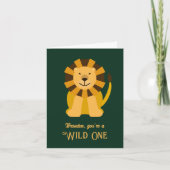Lion Wild One First Birthday Card für Baby Karte (Vorderseite)