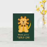 Lion Wild One First Birthday Card für Baby