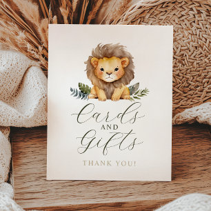 Lion Wild One Geburtstagskarten und Geschenke Unte Sockelschild