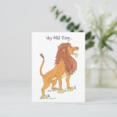 Lion Wild Sache Post Card Postkarte (Stehend Vorderseite)