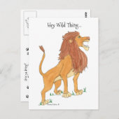 Lion Wild Sache Post Card Postkarte (Vorne/Hinten)