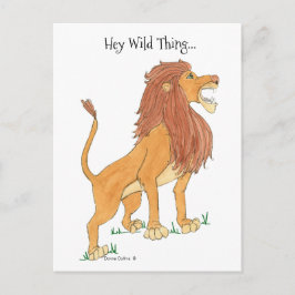 Lion Wild Sache Post Card Postkarte