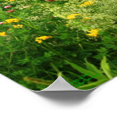 Lion Wildblumen Fantasy Art Poster (Ecke)