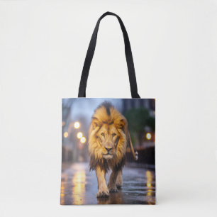 Lion Wildlife Animal auf der Straße im Freien Tasche