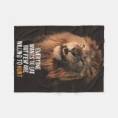 Lion will Erfolg haben Fleecedecke (Vorderseite (Horizontal))
