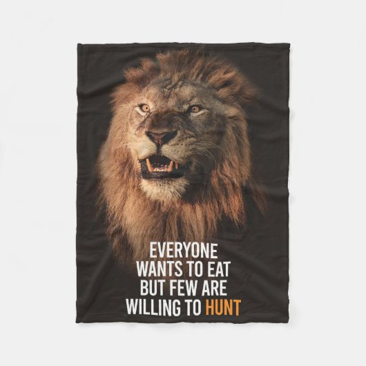 Lion will Erfolg haben Fleecedecke (Vorderseite)