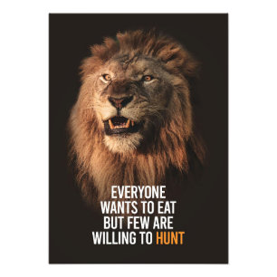 Lion will Erfolg haben Fotodruck