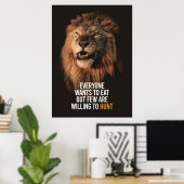 Lion will Erfolg haben Poster (Heimbüro)