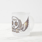 LION-Wing Glass Mug Mattglastasse (VorderseiteRechts)