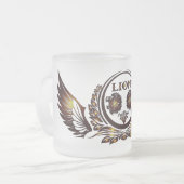 LION-Wing Glass Mug Mattglastasse (Vorderseite Links)
