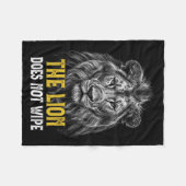 Lion wischt nicht ab - Funny Lion Meme Fleecedecke (Vorderseite (Horizontal))