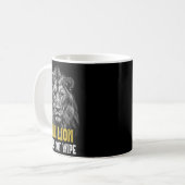 Lion wischt nicht ab - Funny Lion Meme Kaffeetasse (Vorderseite Links)