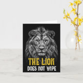 Lion wischt nicht ab - Funny Lion Meme Karte (Gelbe Blume)