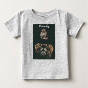 "Lion with Cub Dream Big Little One Baby T - Shirt