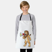 Lion with Microphone Schürze (Getragen)