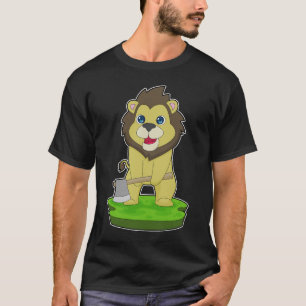 Lion Woodcut Ax T-Shirt