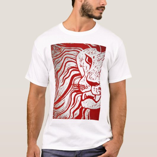 Lion Woodcut T - Shirt (Vorderseite)