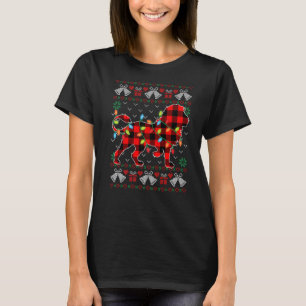 Lion Xmas Lights Ugly Christmas Sweater T-Shirt