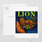 Lion Yam LabelSunset, LA Postkarte (Vorne/Hinten)