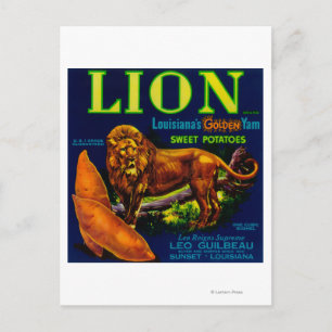 Lion Yam LabelSunset, LA Postkarte