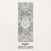 Lion Yoga Mat - Lionheart mit indischer Mandala Ar Yogamatte (Vorderseite)