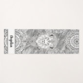 Lion Yoga Mat - Lionheart mit indischer Mandala Ar Yogamatte (Vorderseite (Horizontal))
