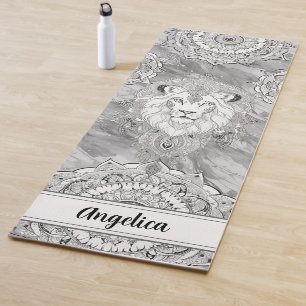 Lion Yoga Mat - Lionheart mit indischer Mandala Ar Yogamatte