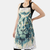 Lion | Zeichnend Löwe | Retro-Malerei Schürze (InSitu)