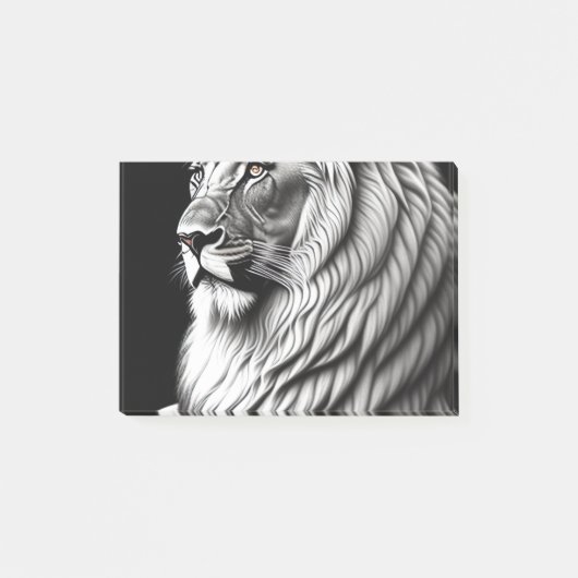 Lion Zeichnend Malerei Post-it Klebezettel (Vorderseite)