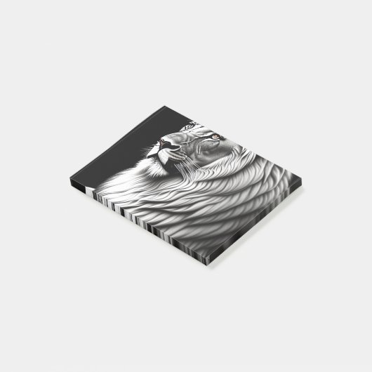 Lion Zeichnend Malerei Post-it Klebezettel (angewinkelt)