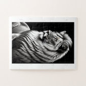 Lion Zeichnend Malerei Puzzle (Horizontal)